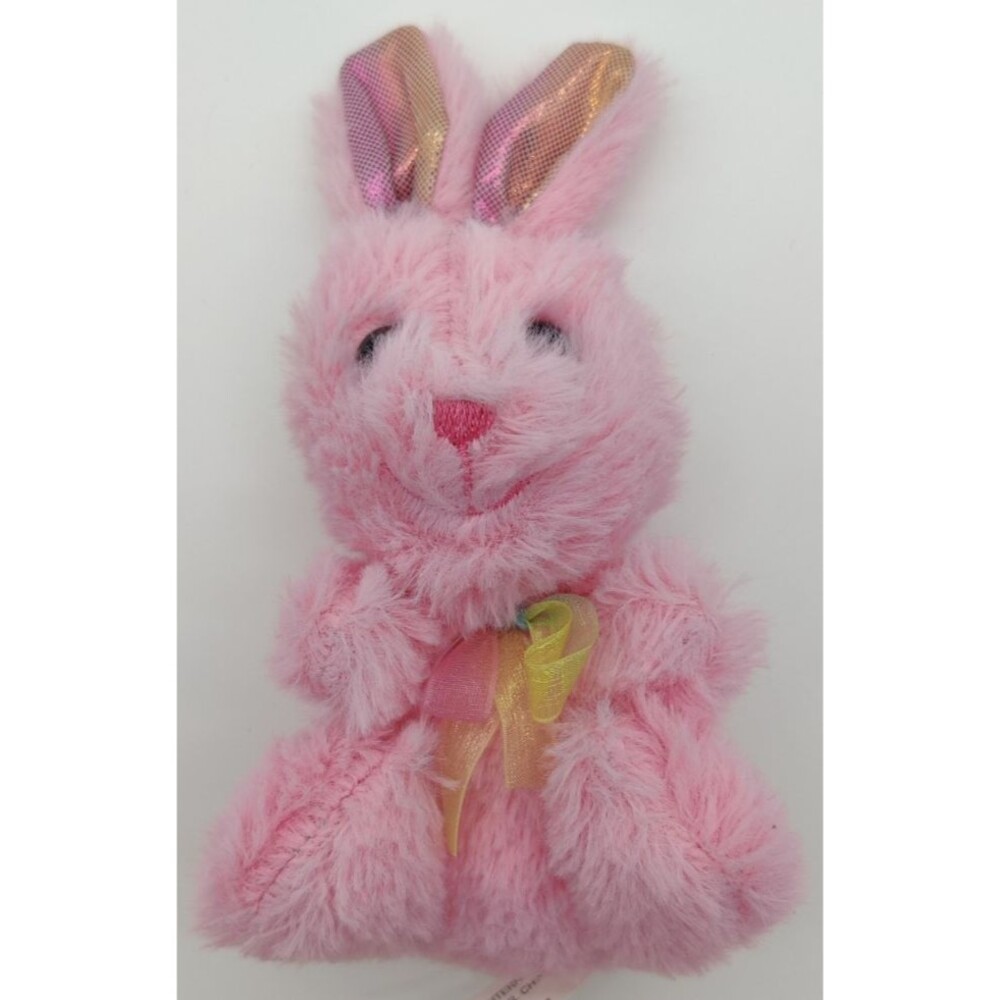 Tom's Toys Mini 5" Pink Bunny Plush Easter Rabbit Stuffed Animal Shiny Ears